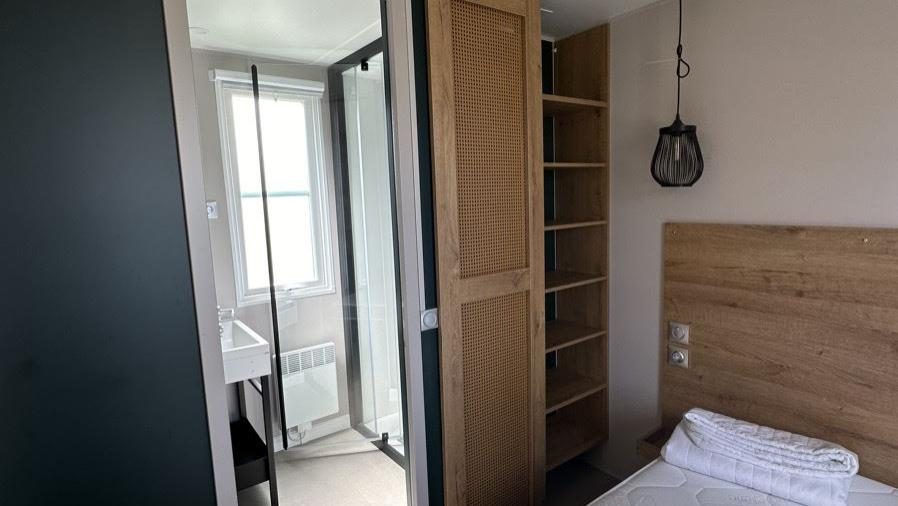 Schlafzimmer im Mobilheim